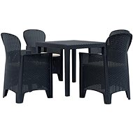 5-piece garden dining set anthracite plastic rattan look 276114 276114 - Garden Furniture