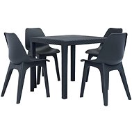 5-piece garden dining set anthracite plastic 276116 276116 - Garden Furniture