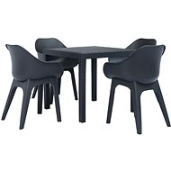 5-piece garden dining set anthracite plastic 276118 276118 - Garden Furniture