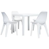 5-piece garden dining set white plastic 276110 276110 - Garden Furniture