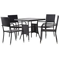 5-piece garden dining set black polyratan 43926 43926 - Garden Furniture