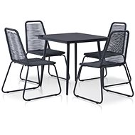 5-piece garden dining set black polyrattan 44439 44439 - Garden Furniture