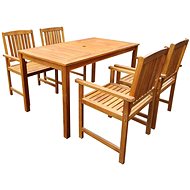 5-piece garden dining set solid acacia wood 42622 42622 - Garden Furniture