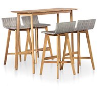 5-piece garden dining set solid acacia wood 44222 44222 - Garden Furniture