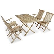 5-piece garden dining set solid teak wood 44686 44686 - Garden Furniture