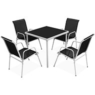5-piece garden dining set steel black 43308 43308 - Garden Furniture