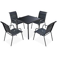 5-piece garden dining set steel black 43312 43312 - Garden Furniture