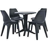 5-piece garden dining set plastic anthracite 276176 276176 - Garden Furniture