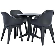 5-piece garden dining set plastic anthracite 276178 276178 - Garden Furniture