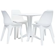 5-piece garden dining set plastic white 276158 276158 - Garden Furniture