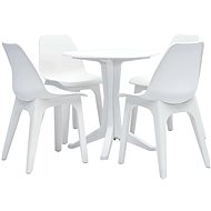 5-piece garden dining set plastic white 276170 276170 - Garden Furniture