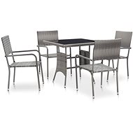5-piece garden dining set anthracite polyrate 46409 46409 - Garden Furniture