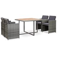 5-piece garden dining set with cushions anthracite polyrate 46386 46386 - Garden Furniture