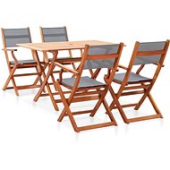 5-piece garden dining set gray solid eucalyptus wood 278907 278907 - Garden Furniture