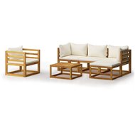 6-piece garden sofa cream cushion solid acacia 3057635 3057635 - Garden Furniture