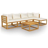 6-piece garden sofa cream cushion solid acacia 3057655 3057655 - Garden Furniture