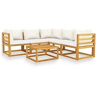6-piece garden sofa cream cushion solid acacia 3057656 3057656 - Garden Furniture