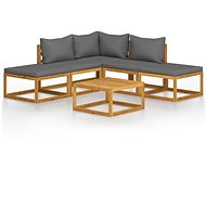 6-piece garden sofa with solid acacia cushions 45913 45913 - Garden Furniture