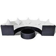 6-piece garden sofa with cushions polyratt black 43061 43061 - Garden Furniture