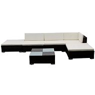 6-piece garden sofa with cushions polyrattan brown 42085 42085 - Garden Furniture