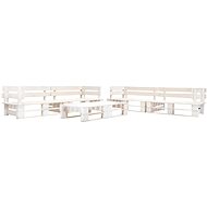 6-piece garden sofa from pallets wood white 277403 277403 - Garden Furniture