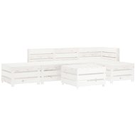 6-piece garden sofa from pallets wood white 3051695 3051695 - Garden Furniture