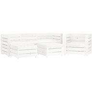 6-piece garden sofa from pallets wood white 3051698 3051698 - Garden Furniture
