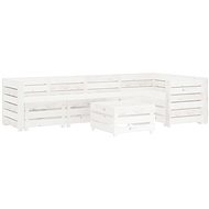 6-piece garden sofa from pallets wood white 3051699 3051699 - Garden Furniture