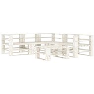 6-piece garden sofa from pallets wood white 3052182 3052182 - Garden Furniture