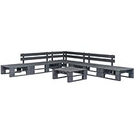 6-Piece Garden Sofa Set made from Pallets, Grey 276318 276318 - Garden Furniture