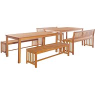 6-piece garden dining set solid eucalyptus wood 44402 44402 - Garden Furniture