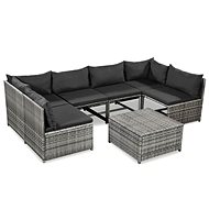7-piece garden sofa with cushions polyrattan gray 44199 44199 - Garden Furniture