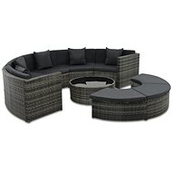 7-piece Garden Sofa with Cushions Polyrattan Grey 44487 44487 - Garden Furniture
