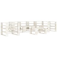 7-piece garden sofa from pallets wood white 3052183 3052183 - Garden Furniture