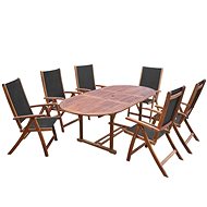 7-piece garden dining set solid acacia wood 41749 41749 - Garden Furniture