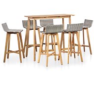 7-piece garden dining set solid acacia wood 44223 44223 - Garden Furniture