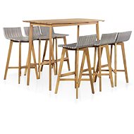 7-piece garden dining set solid acacia wood 44224 44224 - Garden Furniture