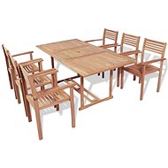 7-piece garden dining set solid teak wood 43038 43038 - Garden Furniture