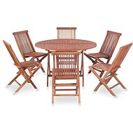 7-piece garden dining set solid teak wood 44586 44586 - Garden Furniture