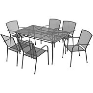 7-piece garden dining set steel anthracite 42708 42708 - Garden Furniture