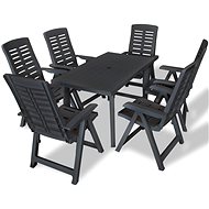 7-piece garden dining set plastic anthracite 274816 274816 - Garden Furniture