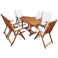 7-piece garden dining set with cushions solid acacia wood 42604 42604 - Garden Furniture