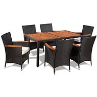 7-piece garden dining set with polyratan cushions 42913 42913 - Garden Furniture