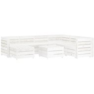 8-piece garden sofa from pallets wood white 3051696 3051696 - Garden Furniture