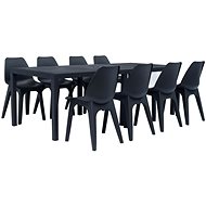 9-piece garden dining set anthracite plastic 276138 276138 - Garden Furniture