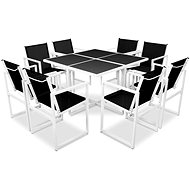 9-piece garden dining set aluminum black 42800 42800 - Garden Furniture