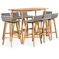 9-piece garden dining set solid acacia wood 44225 44225 - Garden Furniture