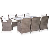 9-piece Garden Dining Set Polyratan Brown 44137 44137 - Garden Furniture