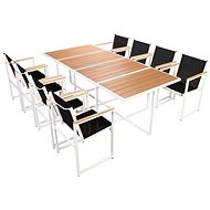 9-piece garden dining set with WPC table top aluminum 42809 42809 - Garden Furniture