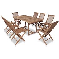 9-piece garden dining set folding chair solid teak 43042 43042 - Garden Furniture